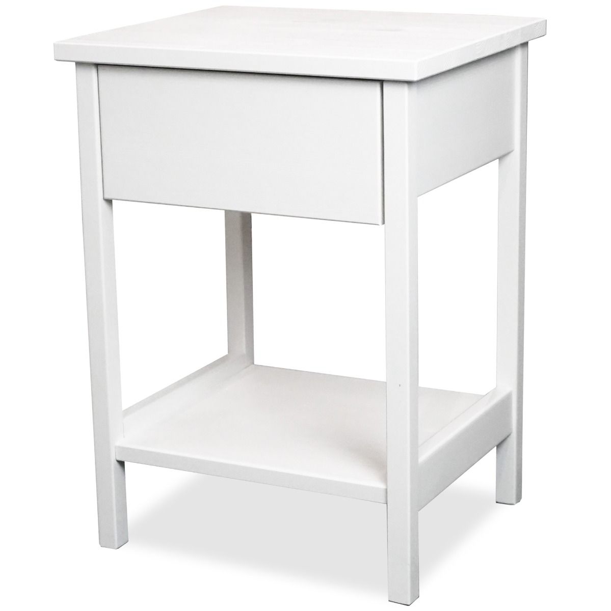 Valkoinen Mari yöpöytä laatikolla