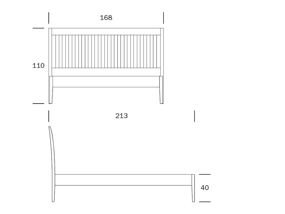 Matinea sänky 160x200cm, lakattu koivu