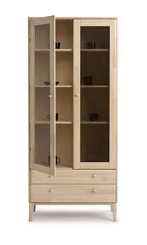 Matinea vitriini 79cm, lakattu koivu