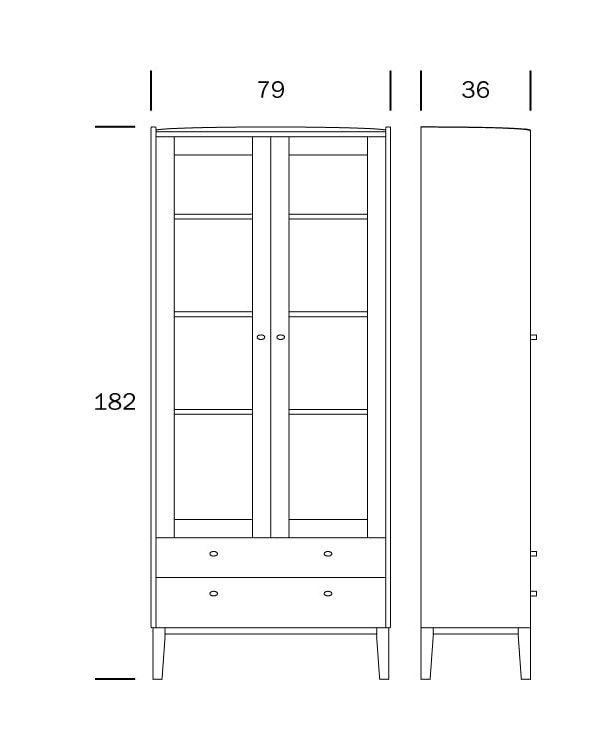 Matinea vitriini 79cm, valkoinen