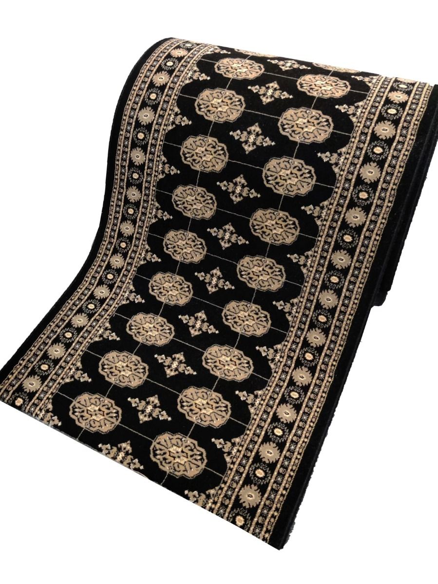 Musta Bochara käytävämatto 80 cm