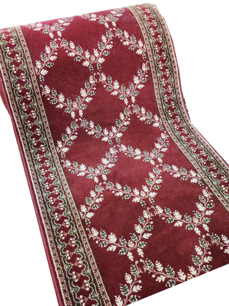 Roosa perinne-käytävämatto, lev. 76 cm