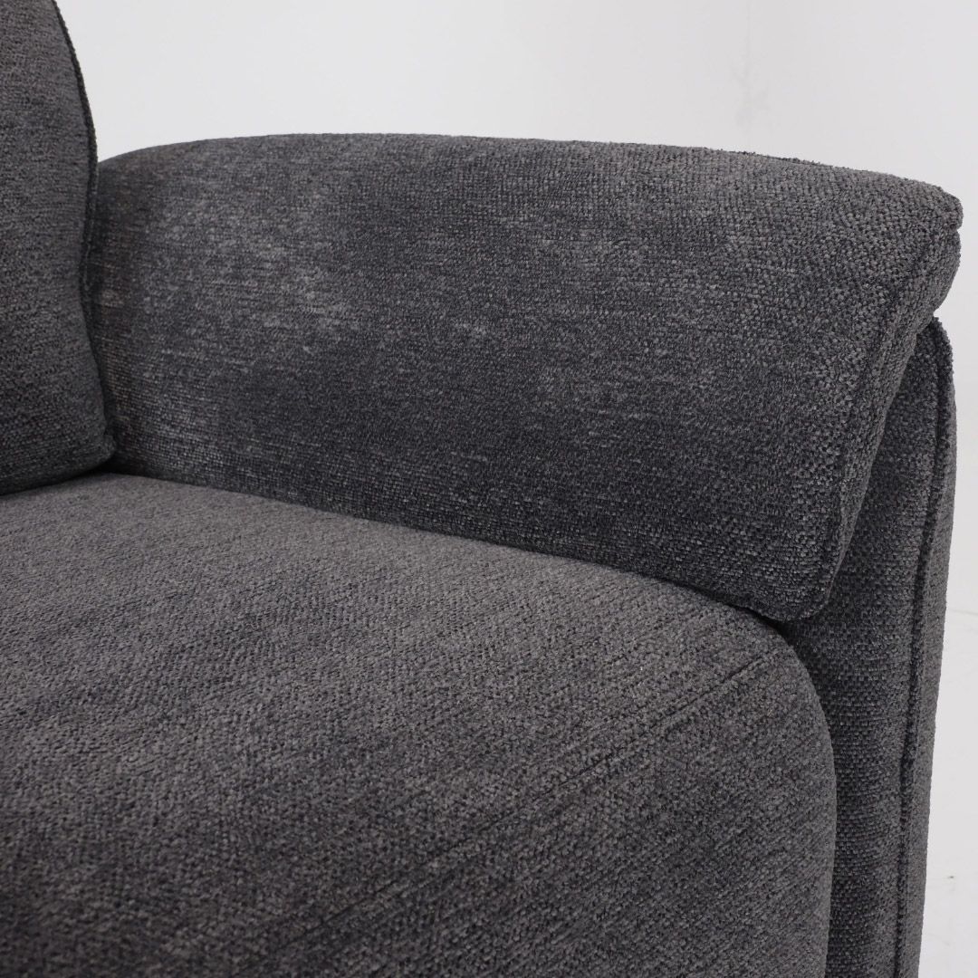 Iisa sähkömekanismituoli, tummanharmaa kangas