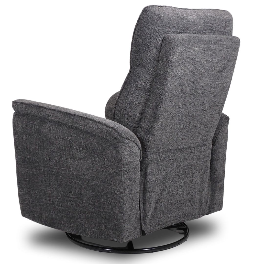 Iisa sähkömekanismituoli, tummanharmaa kangas