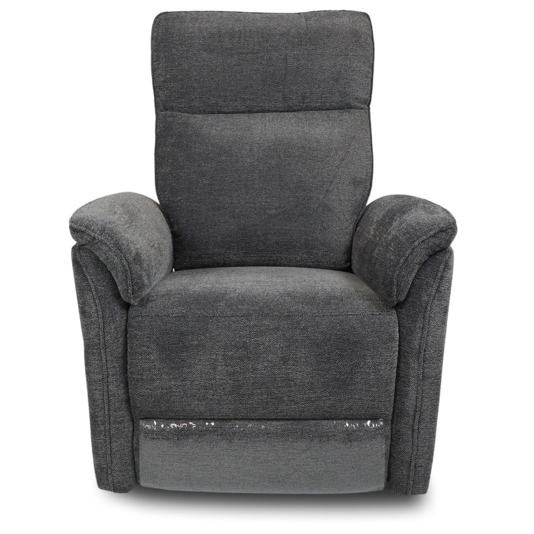 Iisa sähkömekanismituoli, tummanharmaa kangas