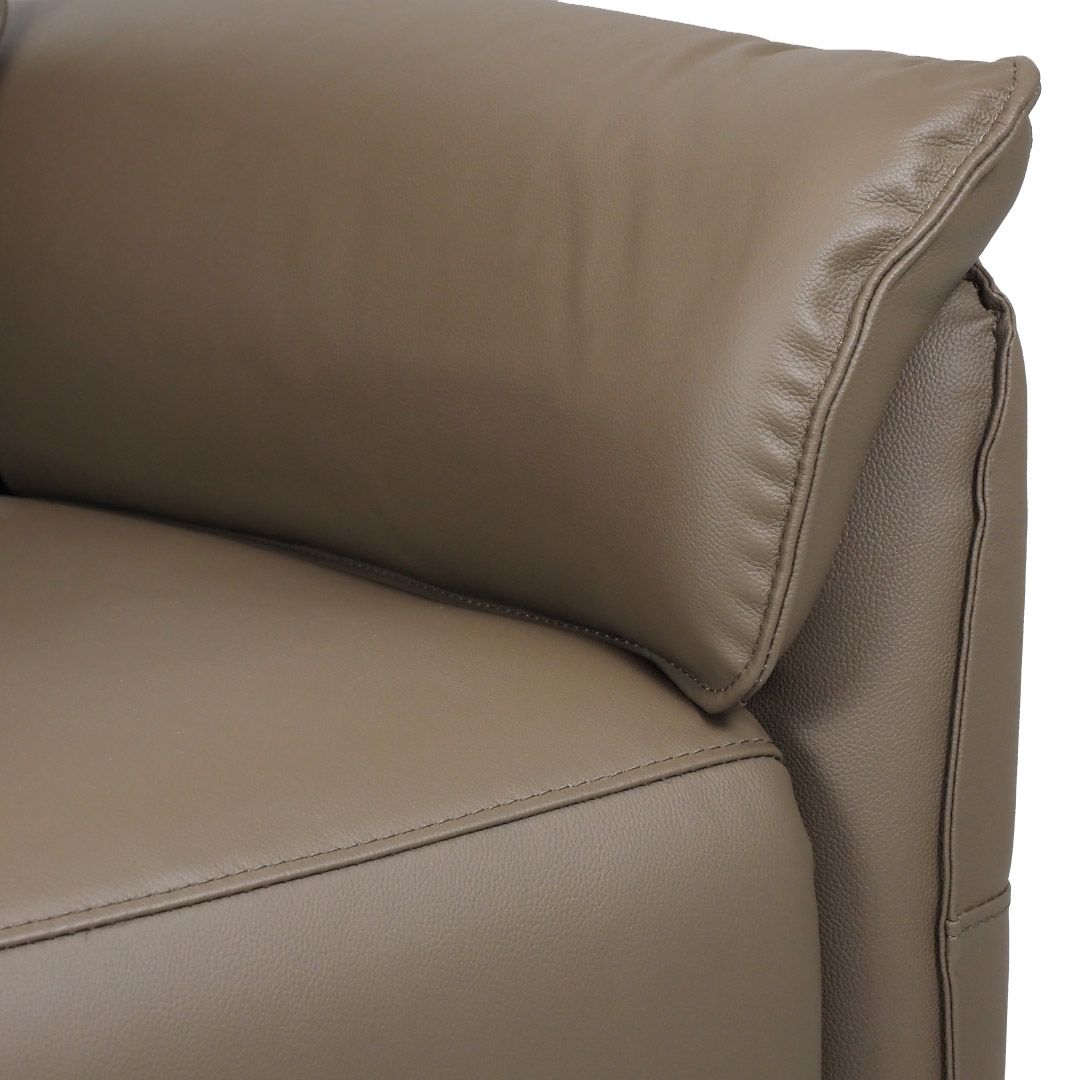 Iisa sähkömekanismituoli, taupe nahka