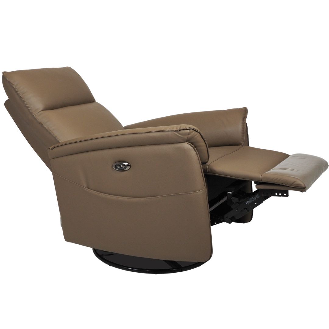 Iisa sähkömekanismituoli, taupe nahka