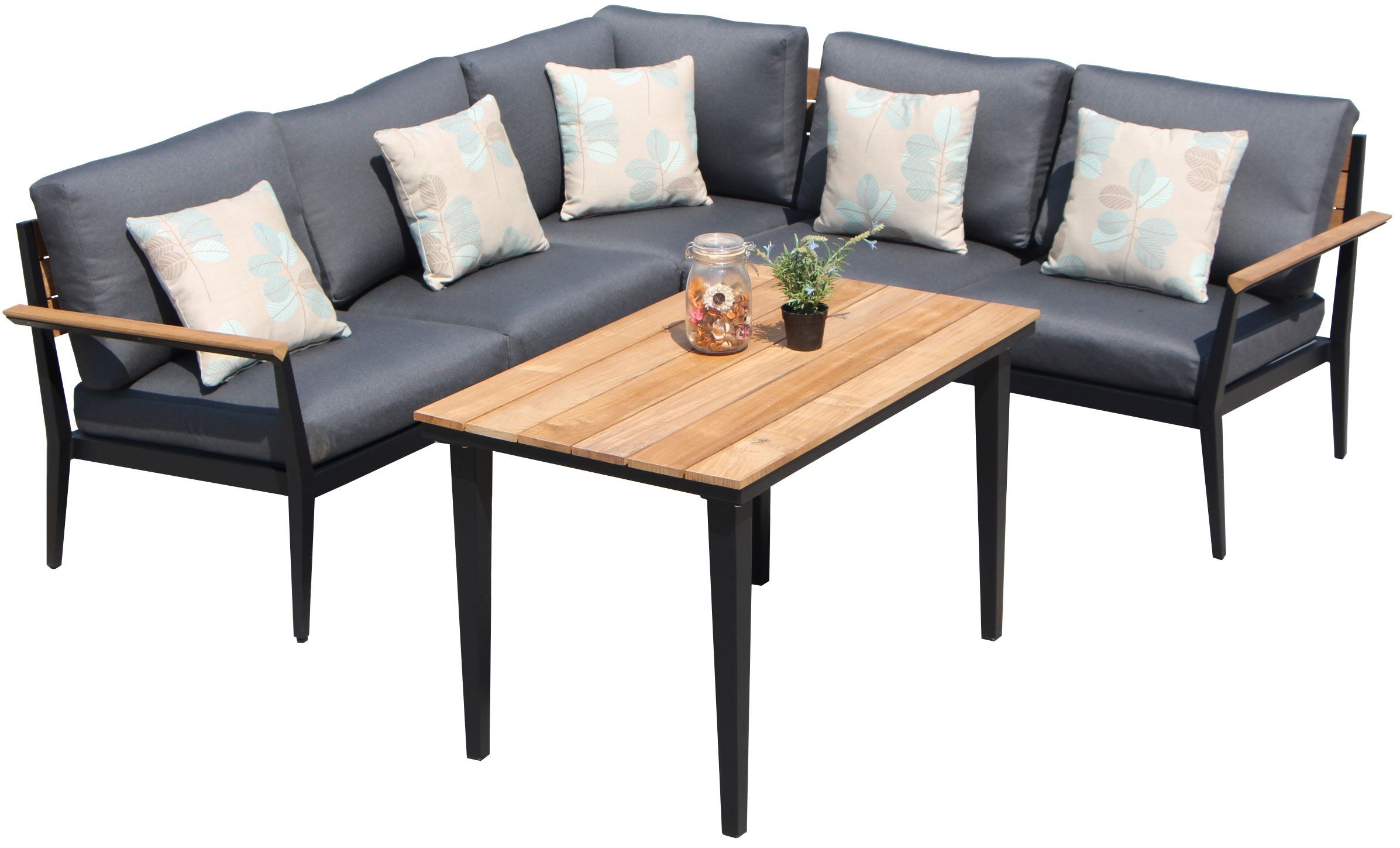 Melbourne kulmasohvasetti, tiikkiä