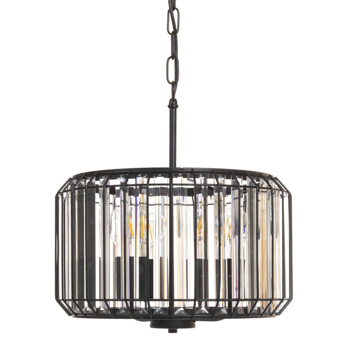 Merete-36 on metallinen riippuvalaisin, jota koristavat kauniit lasielementit. Kolme valopistettä ja avoin rakenne takaavat runsaan ja tasaisesti jakautuvan valaistuksen koko tilaan.