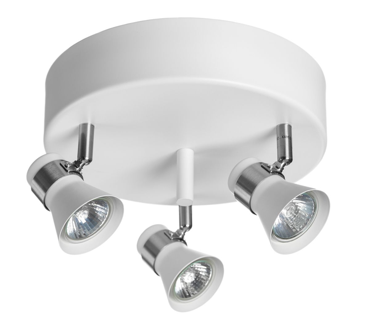 Metis-3P on tyylikäs mattavalkoinen spottivalaisin, jota elävöittävät kiiltävät messinkisävyt rungossa. 