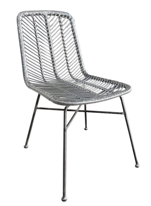 Mikado rottinkituoli, harmaa