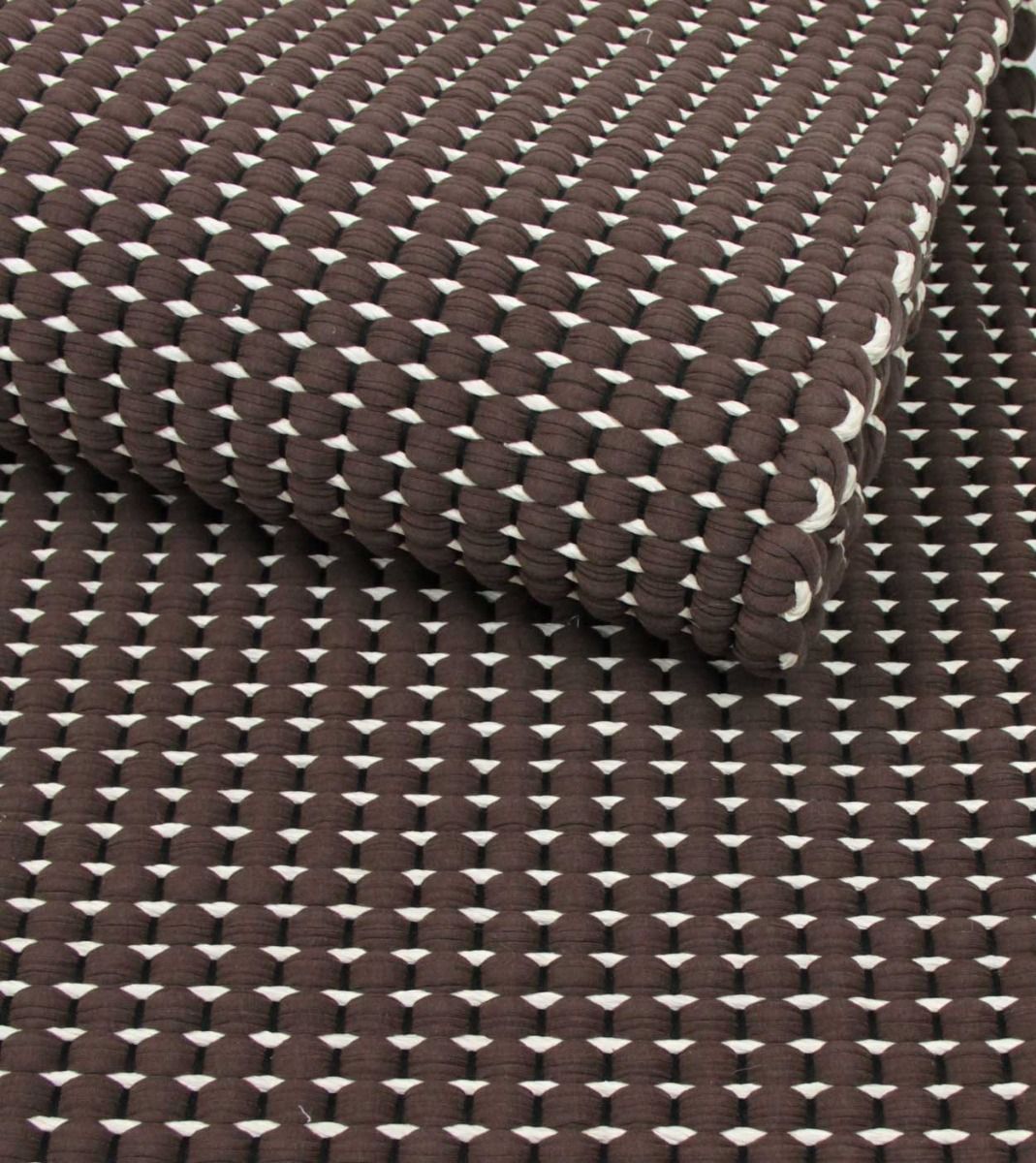 Hanna Korvela Duetto-matto 140x200cm, ruskea/valk