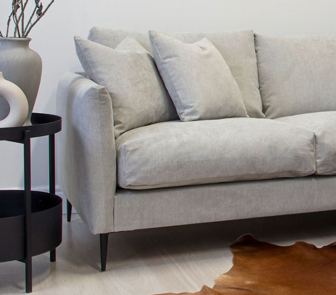 Mocca 3-istuttava sohva, vaaleanharmaa