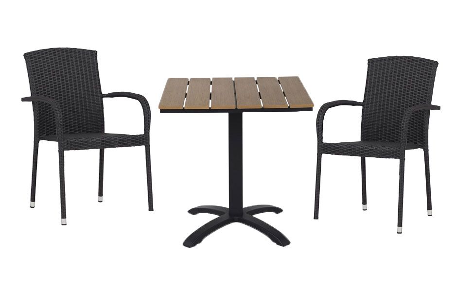 Mocca parvekepöytä + 2 Moonlight tuolia