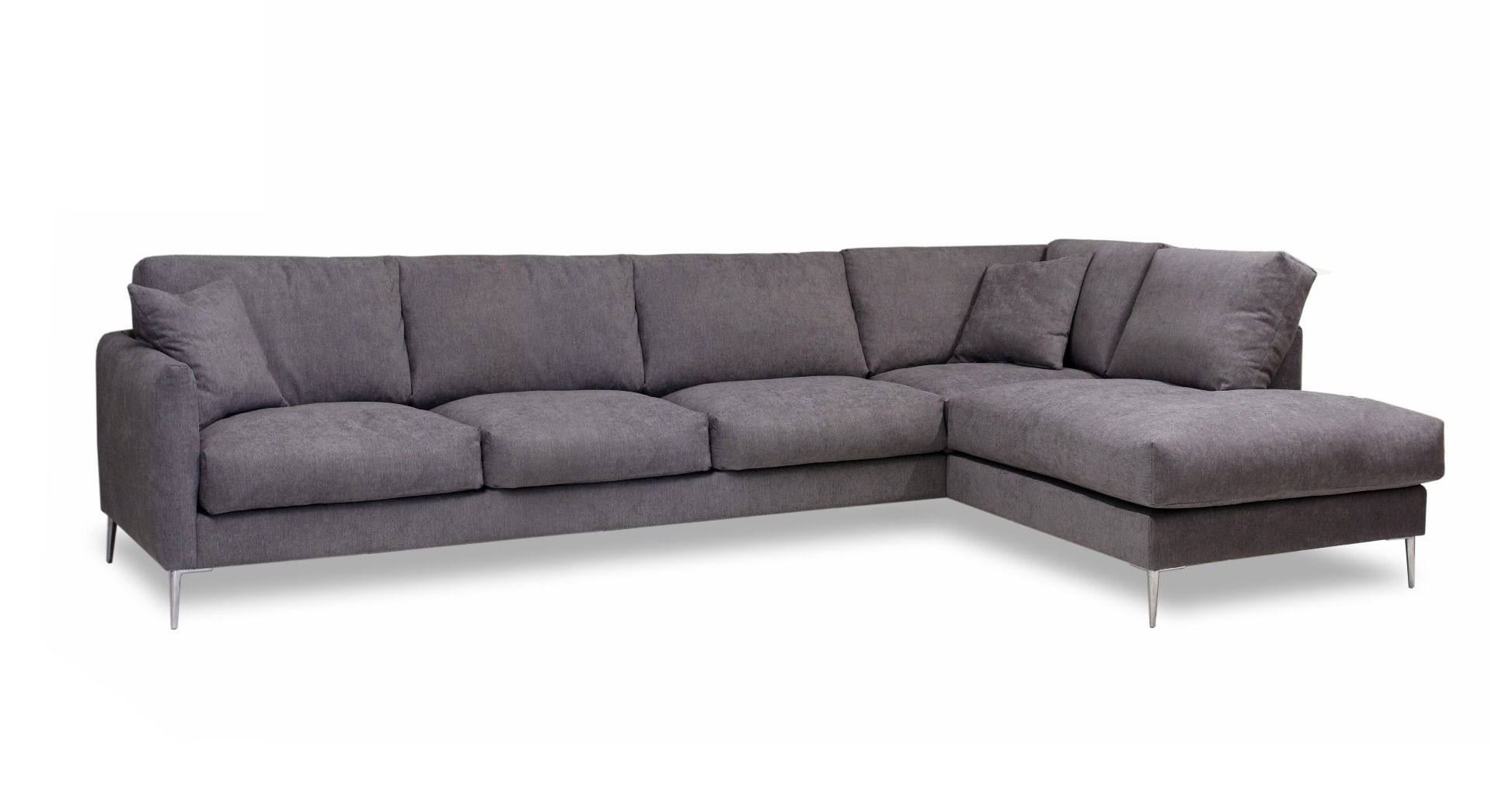 Mocca avokulmasohva XL harmaalla verhoilulla