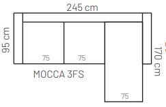 Mocca divaanisohva, eri värejä