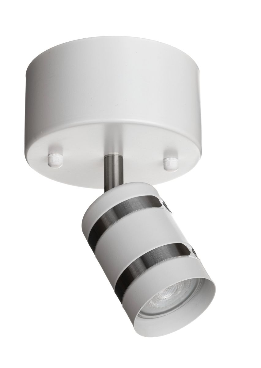 Mons-1 on tyylikäs mattavalkoinen spottivalaisin, jota täydentävät hienostuneet satiiniset yksityiskohdat rungossa.