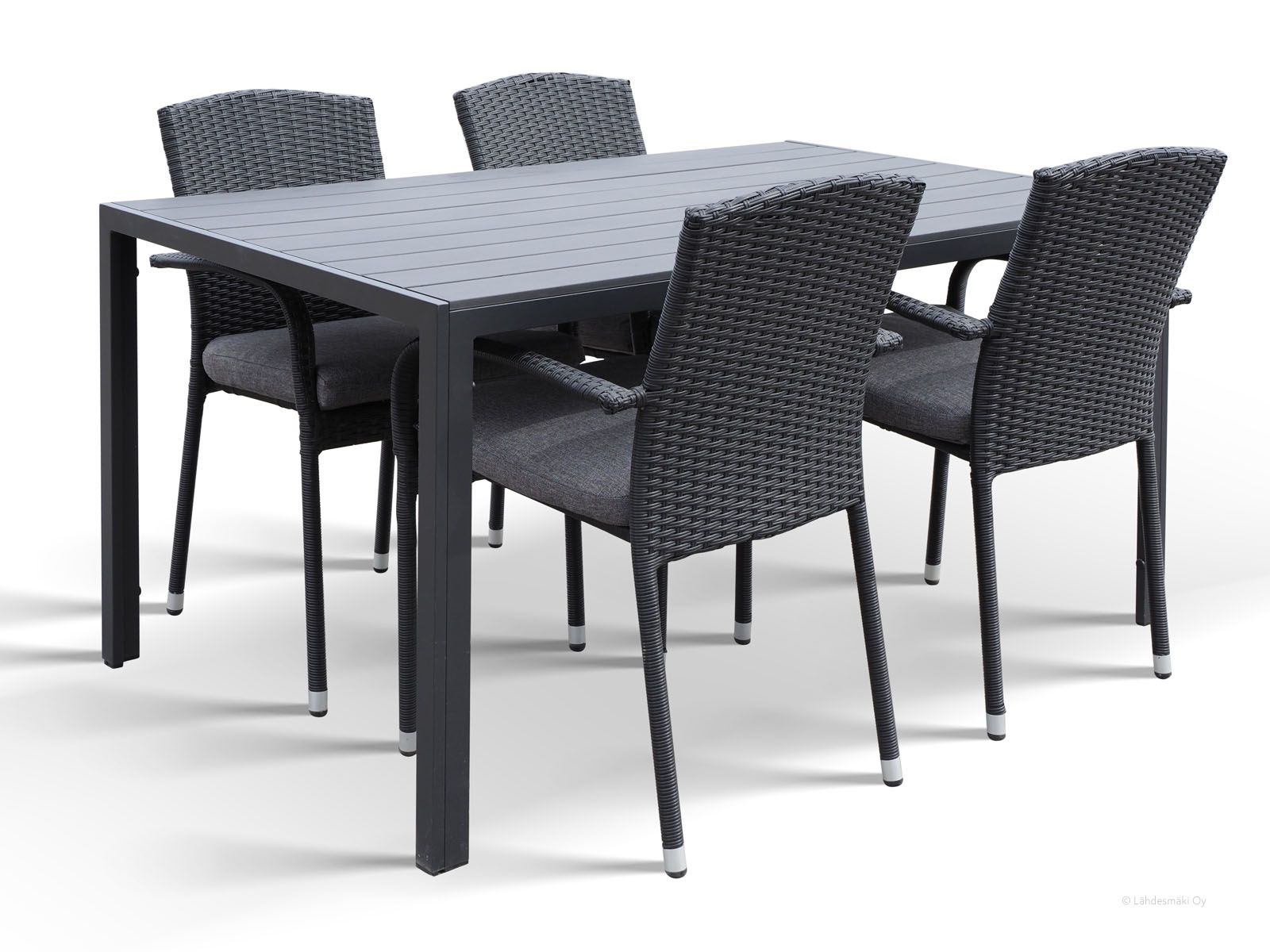 Moonlight ruokapöytä 90x150cm, musta