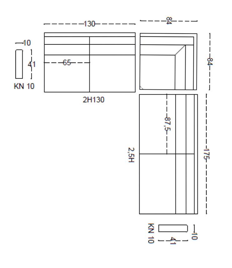Unico Moonlight kulmasohva, eri vaihtoehtoa