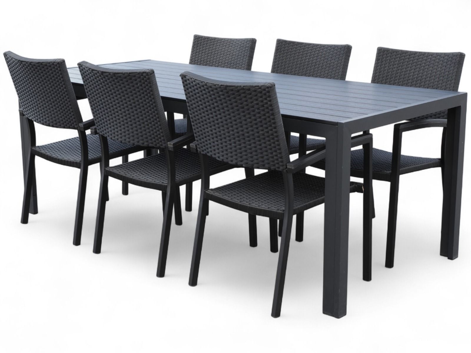 Moonlight terassiryhmä kuudelle mustana