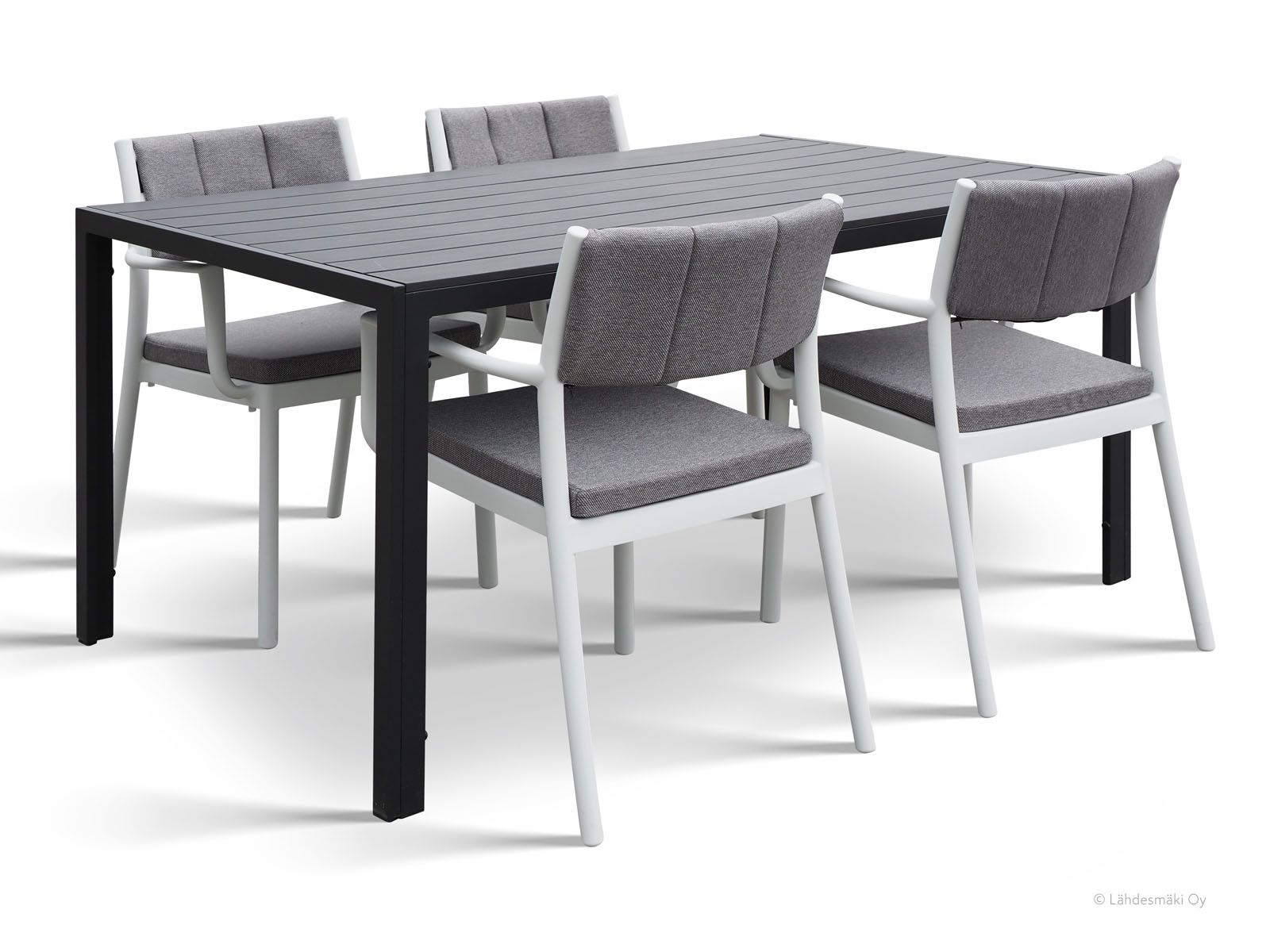 Moonlight terassipöytä + 4kpl Nicole tuoleja