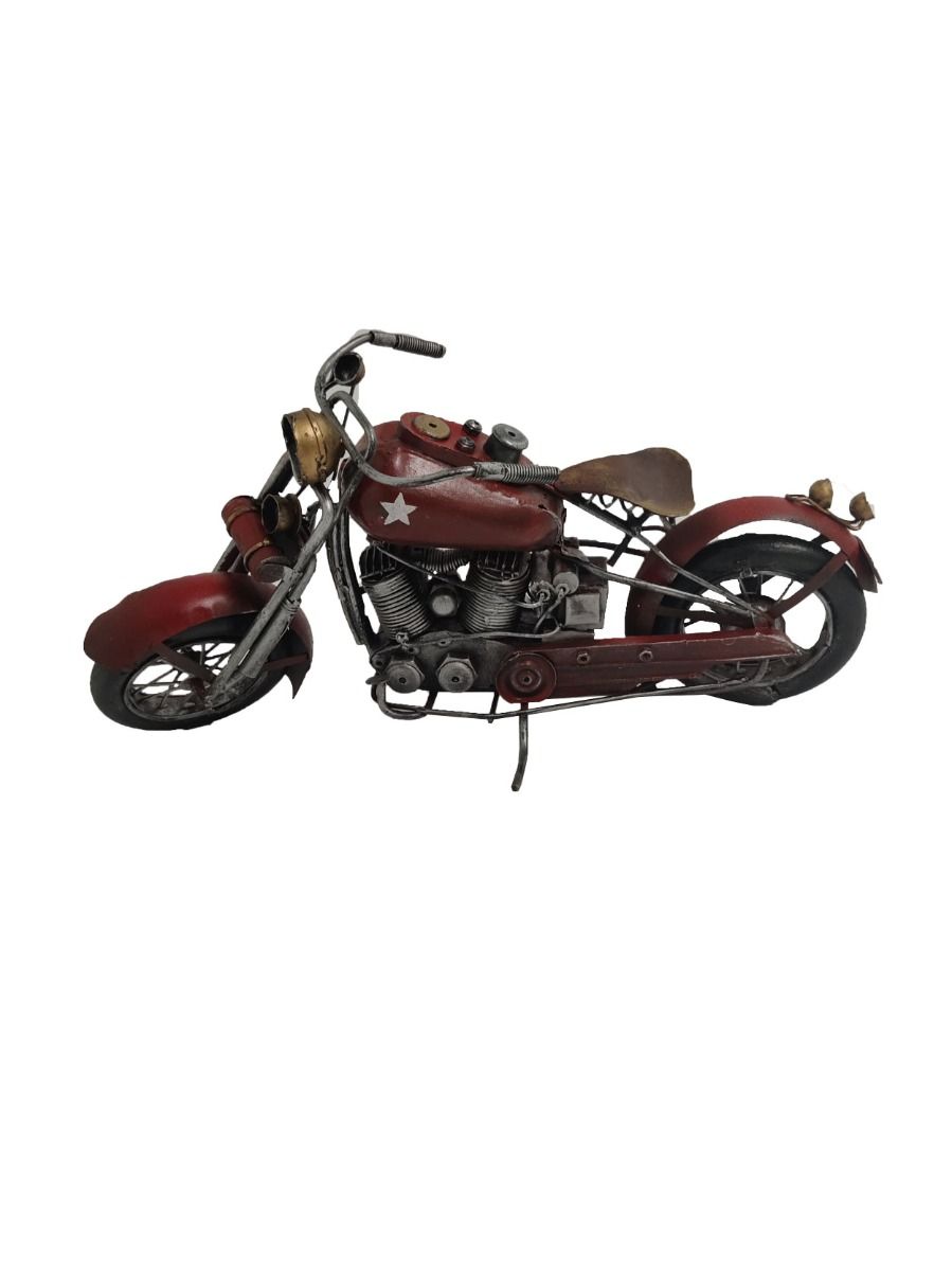Moottoripyörä punainen, peltiä