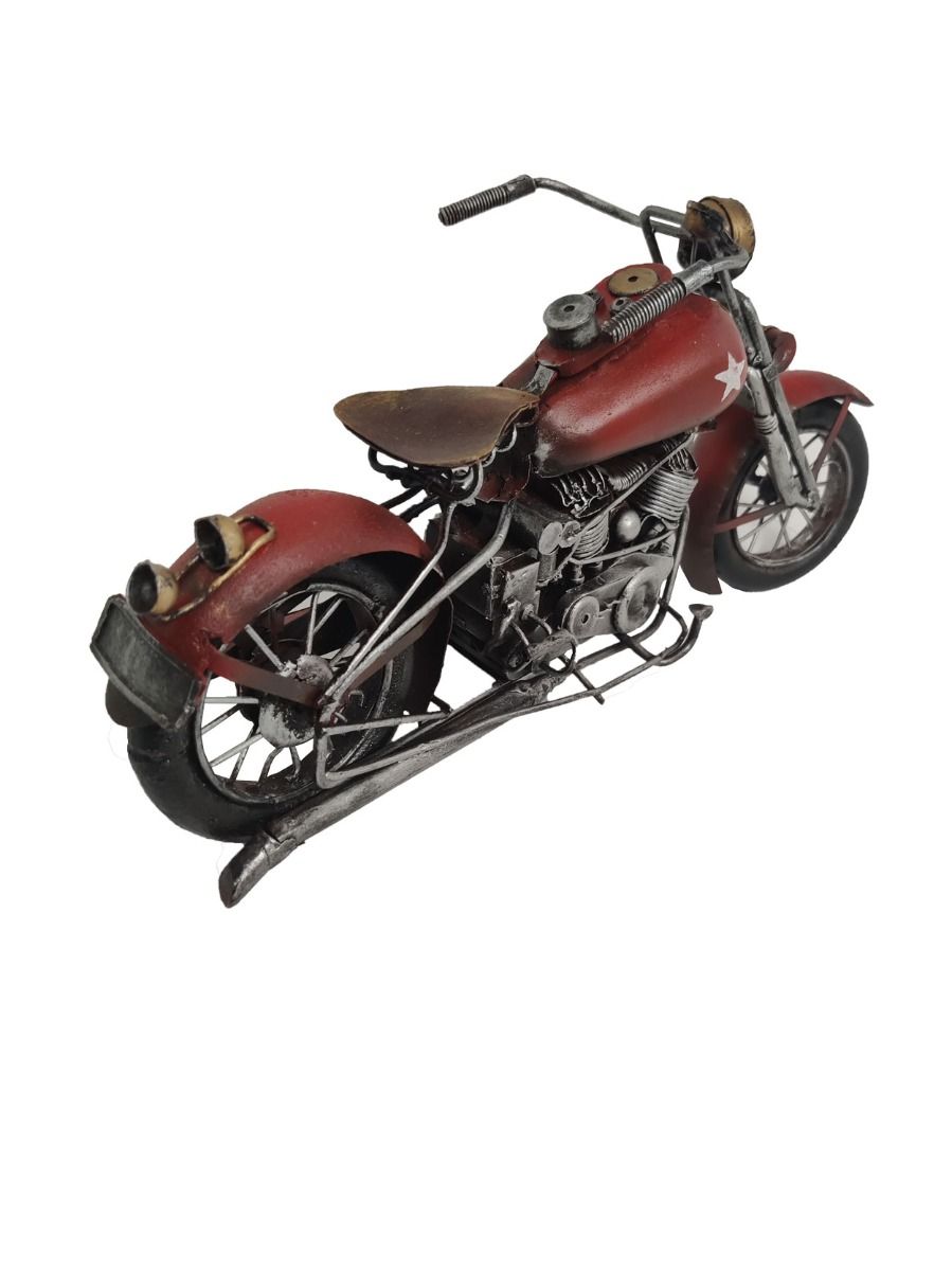 Moottoripyörä punainen, peltiä
