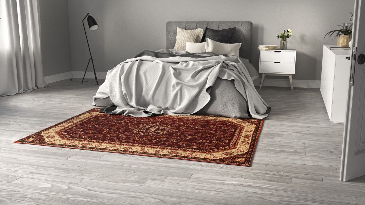 Beluch matto, punainen, eri kokoja