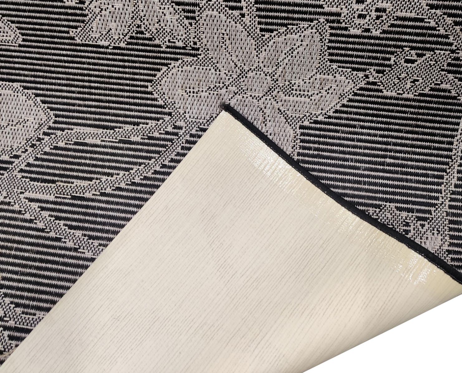 Käytävämatto beige-mustakukka 100 cm