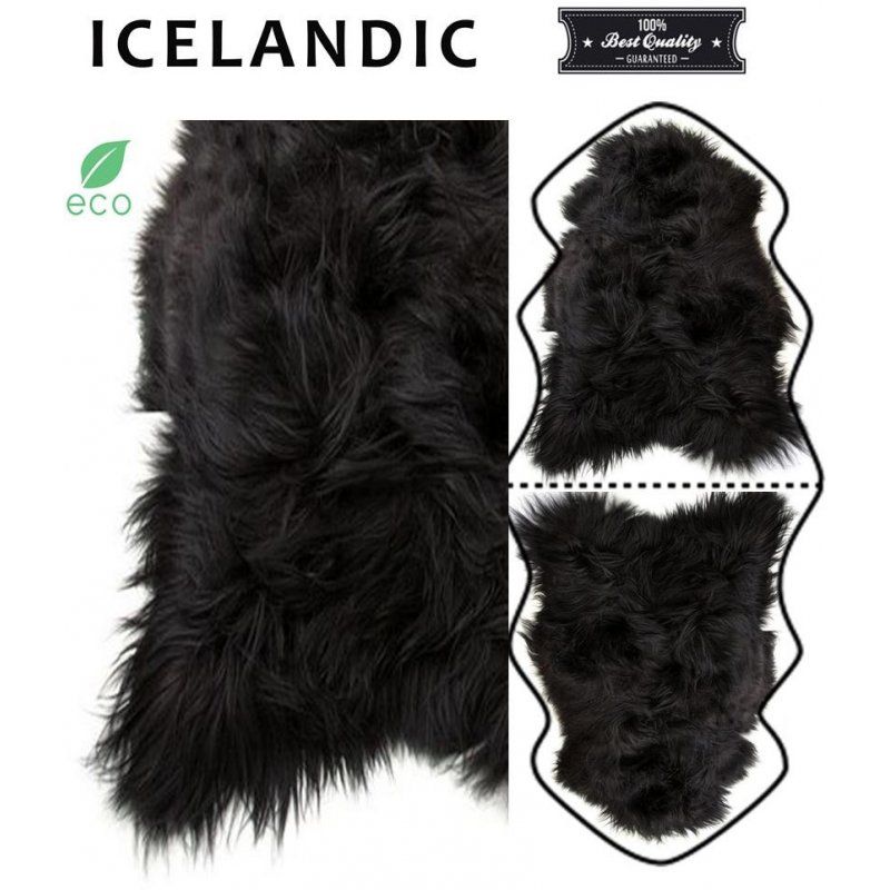 Musta lampaantalja, Icelandic x2, erikoispitkä, pitkä karva