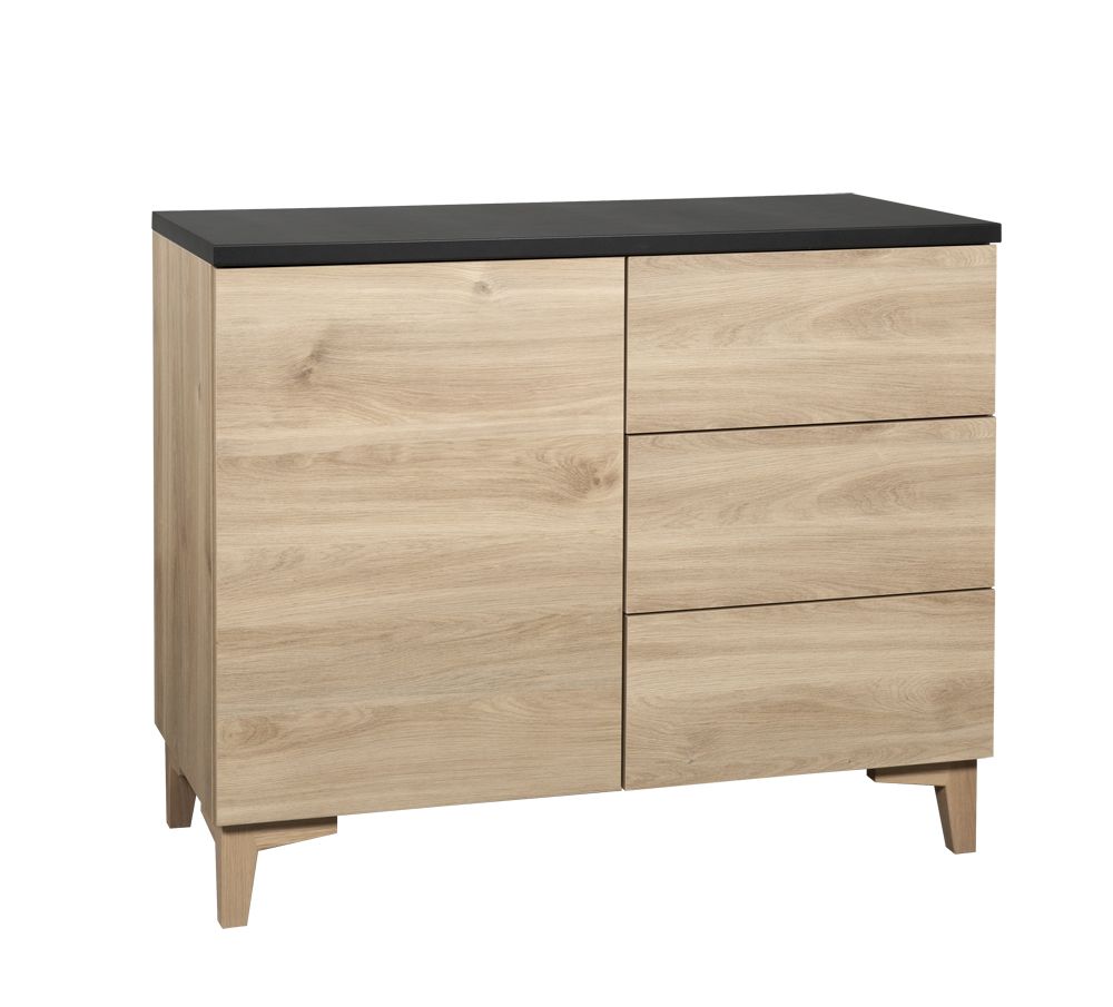 Hiipakka Niklas lipasto 100 cm, ovella ja laatikoilla