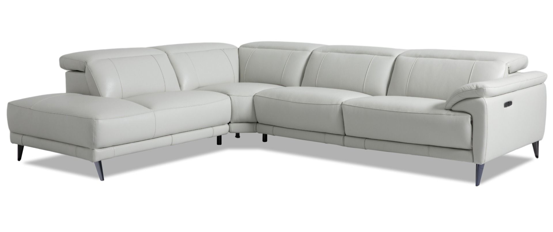 Napue Luxus kulmasohva mekanismeilla, taupe nahka