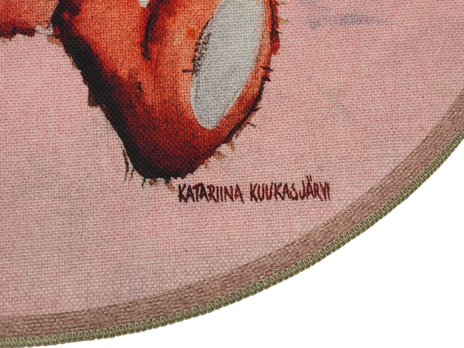 Nalle Karhu pinkki -matto, pyöreä 120 cm