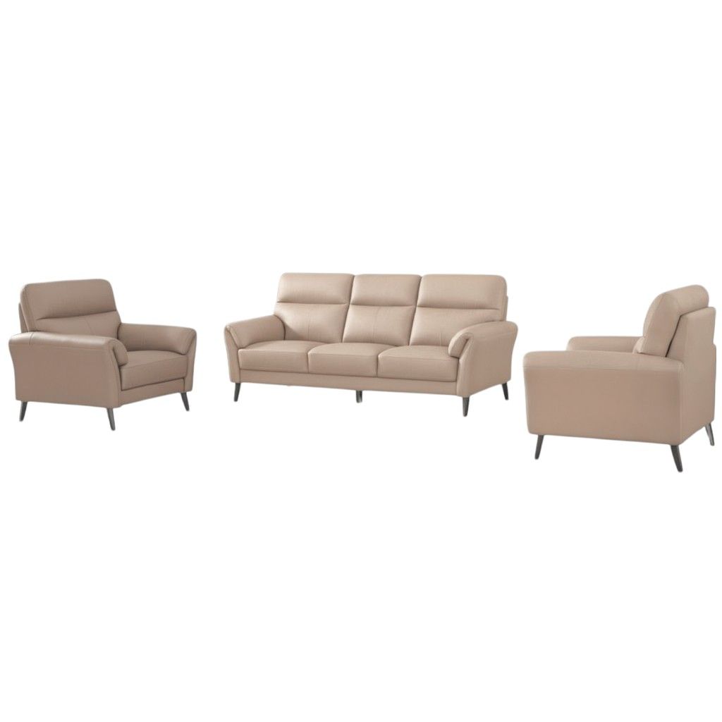 Napoli 3+1+1 sohvakalusto nahkaa, taupe