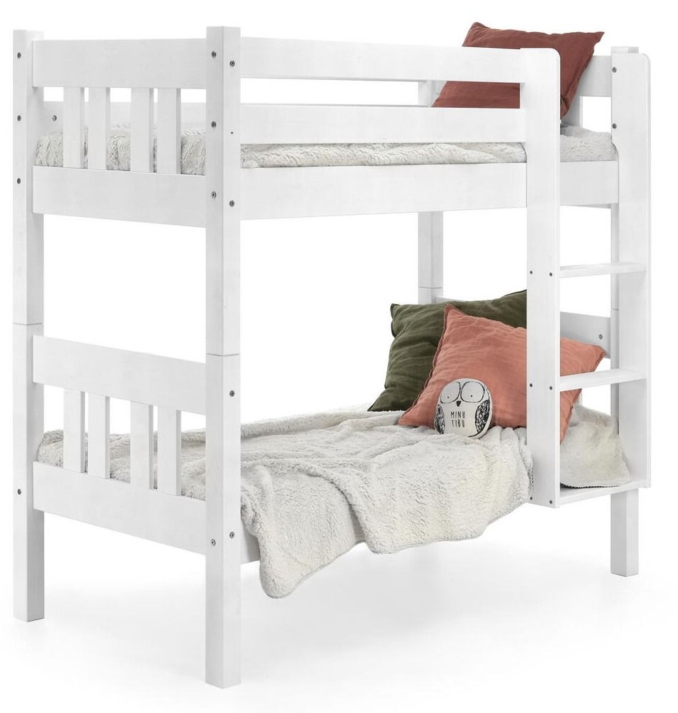 Nukkumatti pieni kerrossänky 70x155, valkoinen