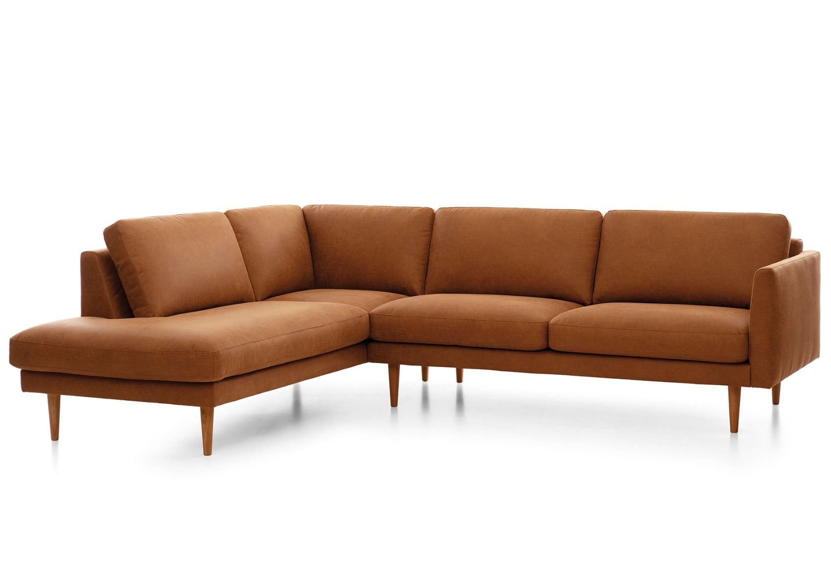 Neiser Lario avokulmasohva, konjakin ruskea