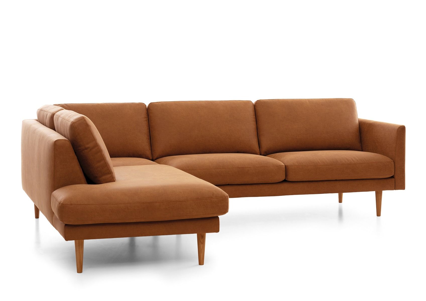 Neiser Lario avokulmasohva, konjakin ruskea