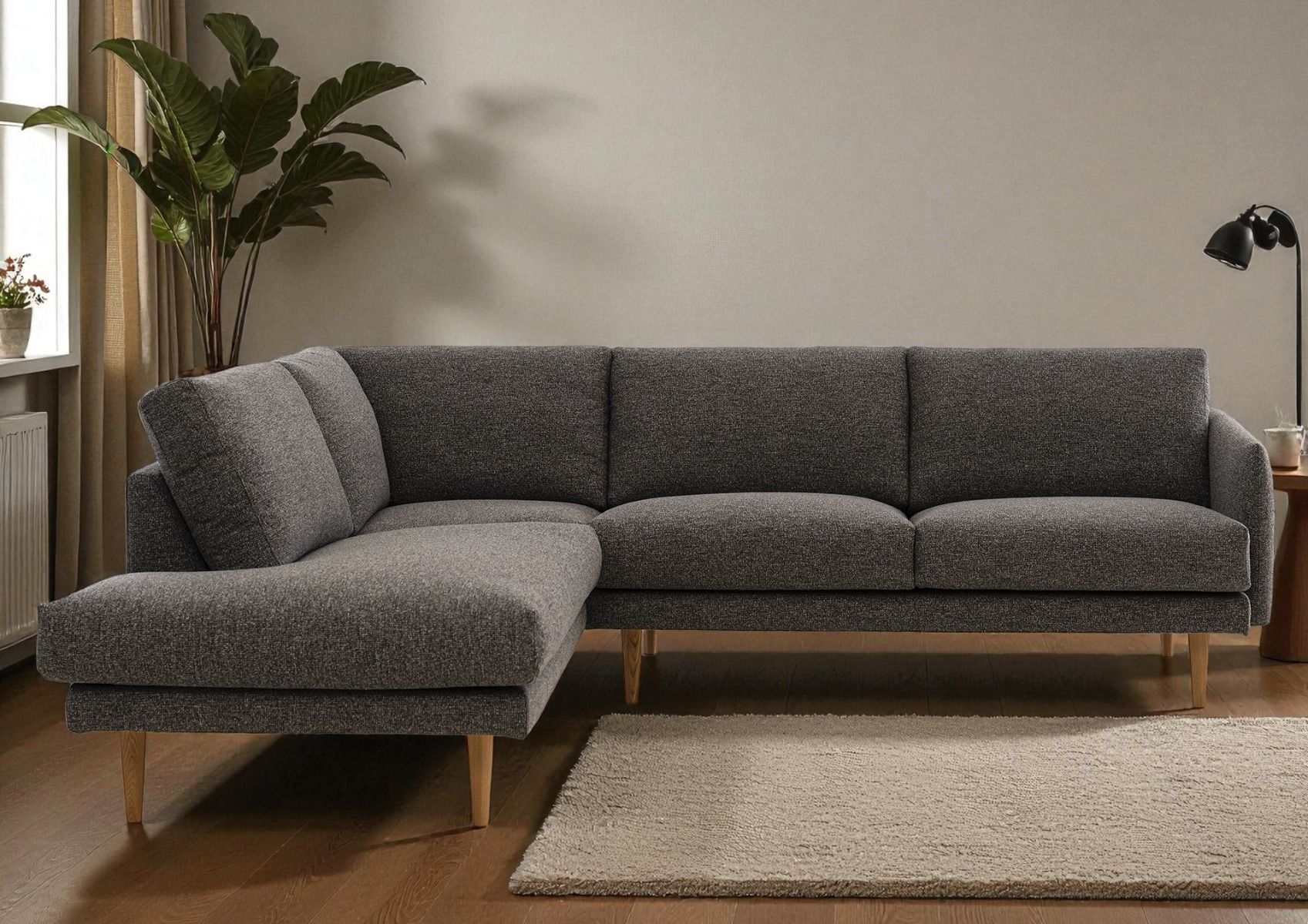 Neiser Toscana avokulmasohva, tumman harmaa