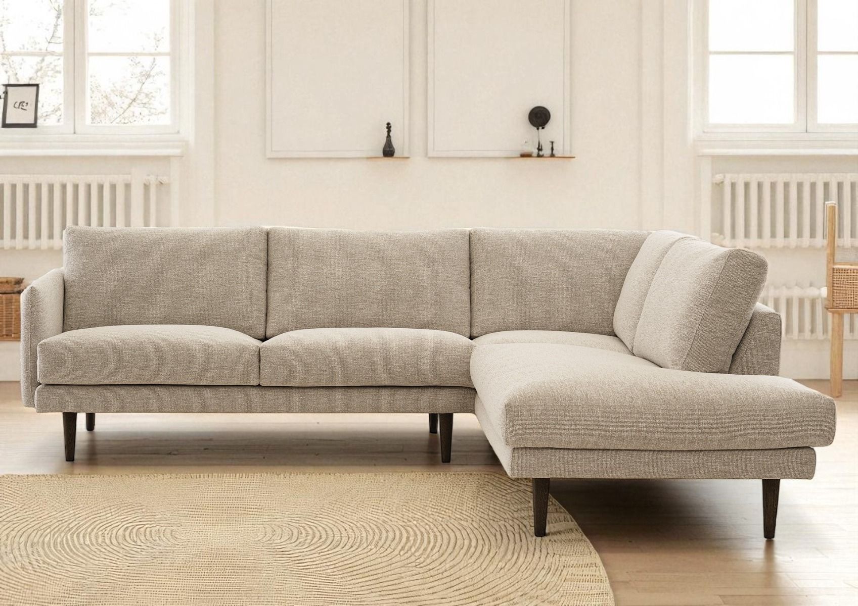 Neiser Toscana avokulmasohva, vaalea beige