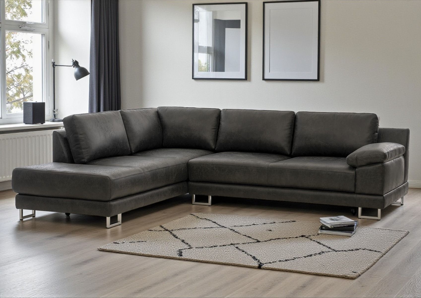 Neiser Nemo avokulmasohva, musta