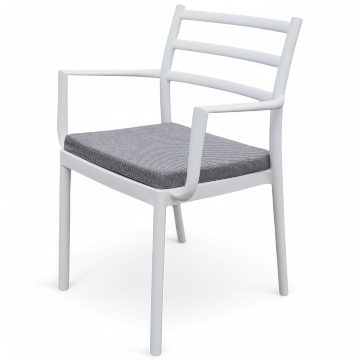 West terassipöytä valkoinen + 6 Nicole tuolia ulos