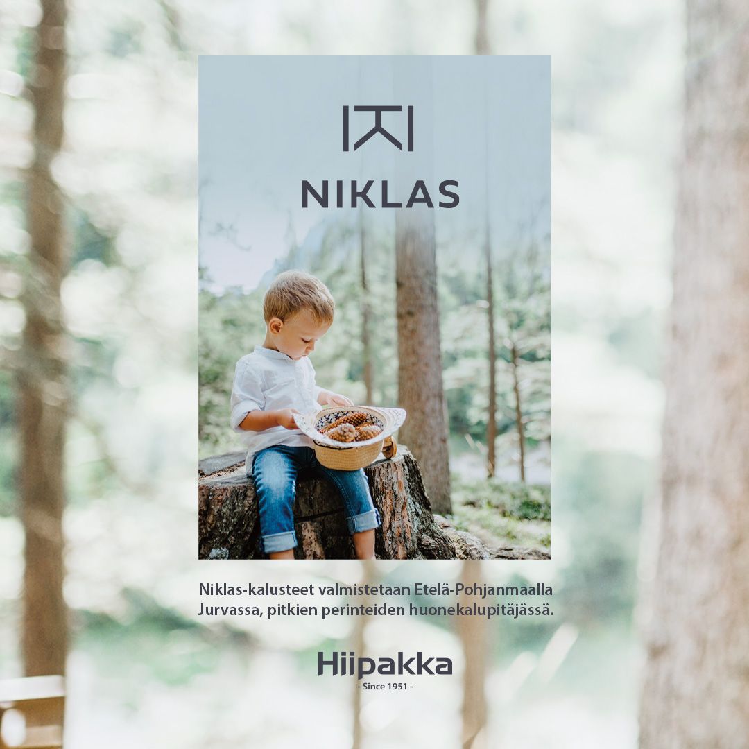Hiipakka Niklas lipasto 100 cm, ovi + 3 laatikkoa