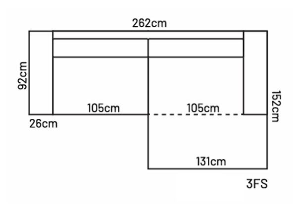 Nord XL divaanisohva, harmaa