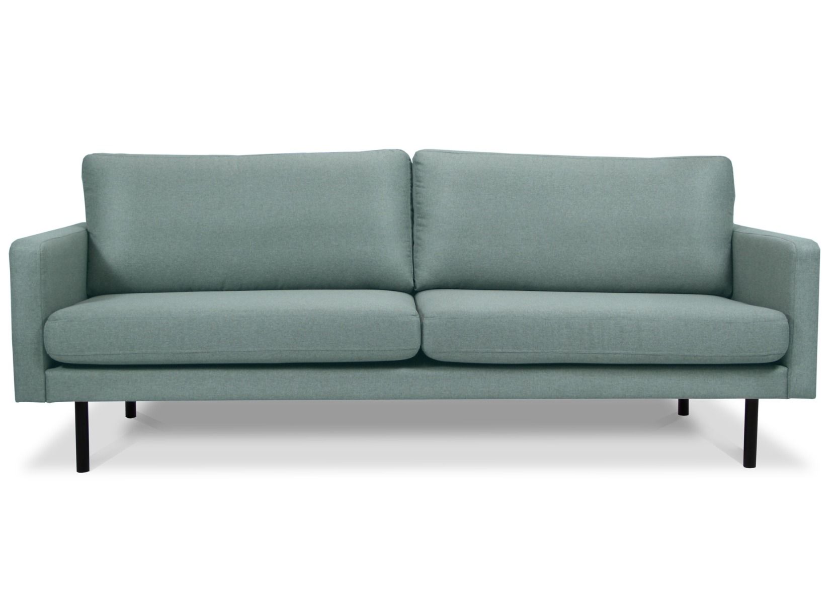 Turkoosin vihreä kolmenistuttava sohva