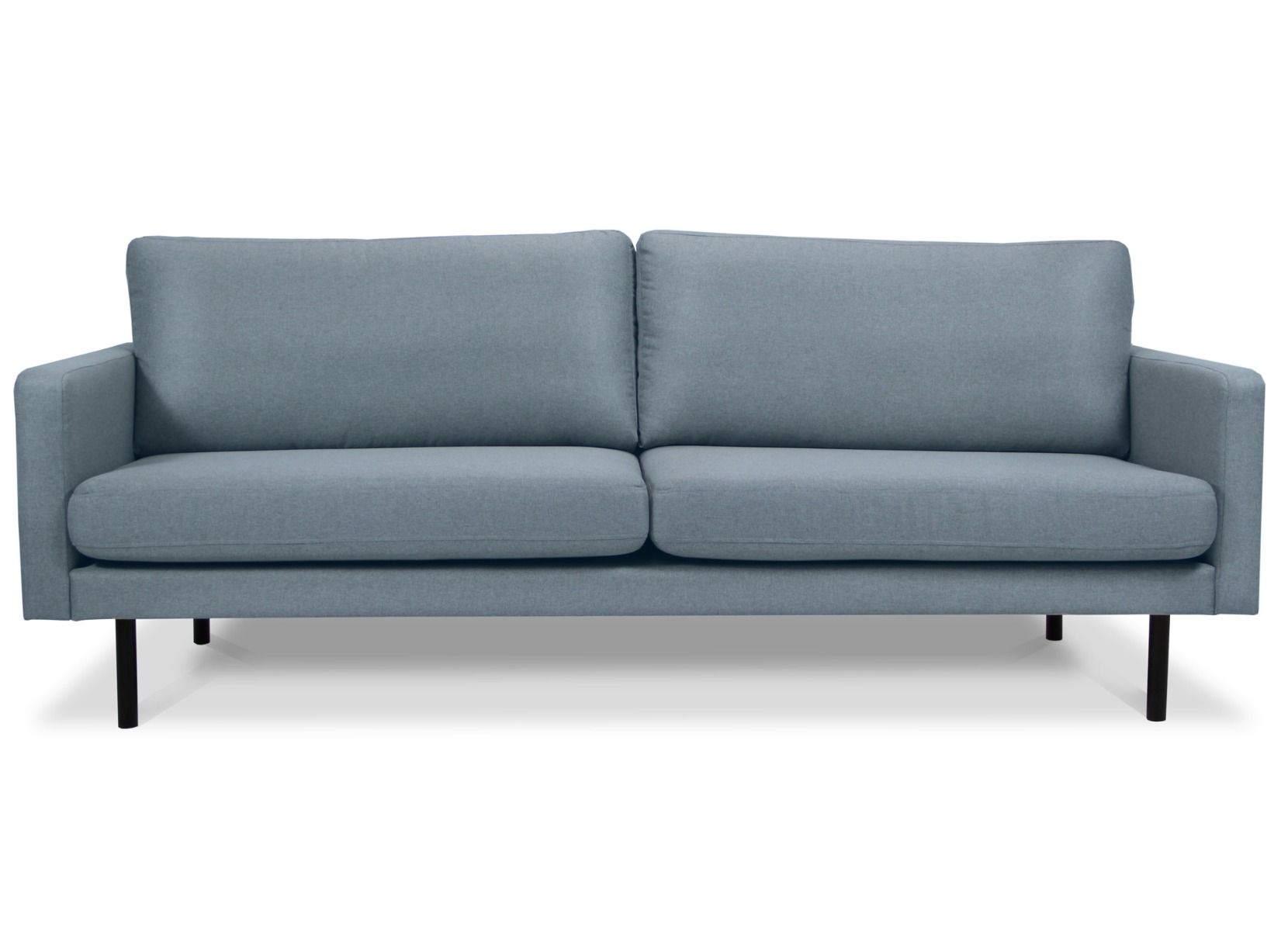 Sininen kolmenistuttava sohva