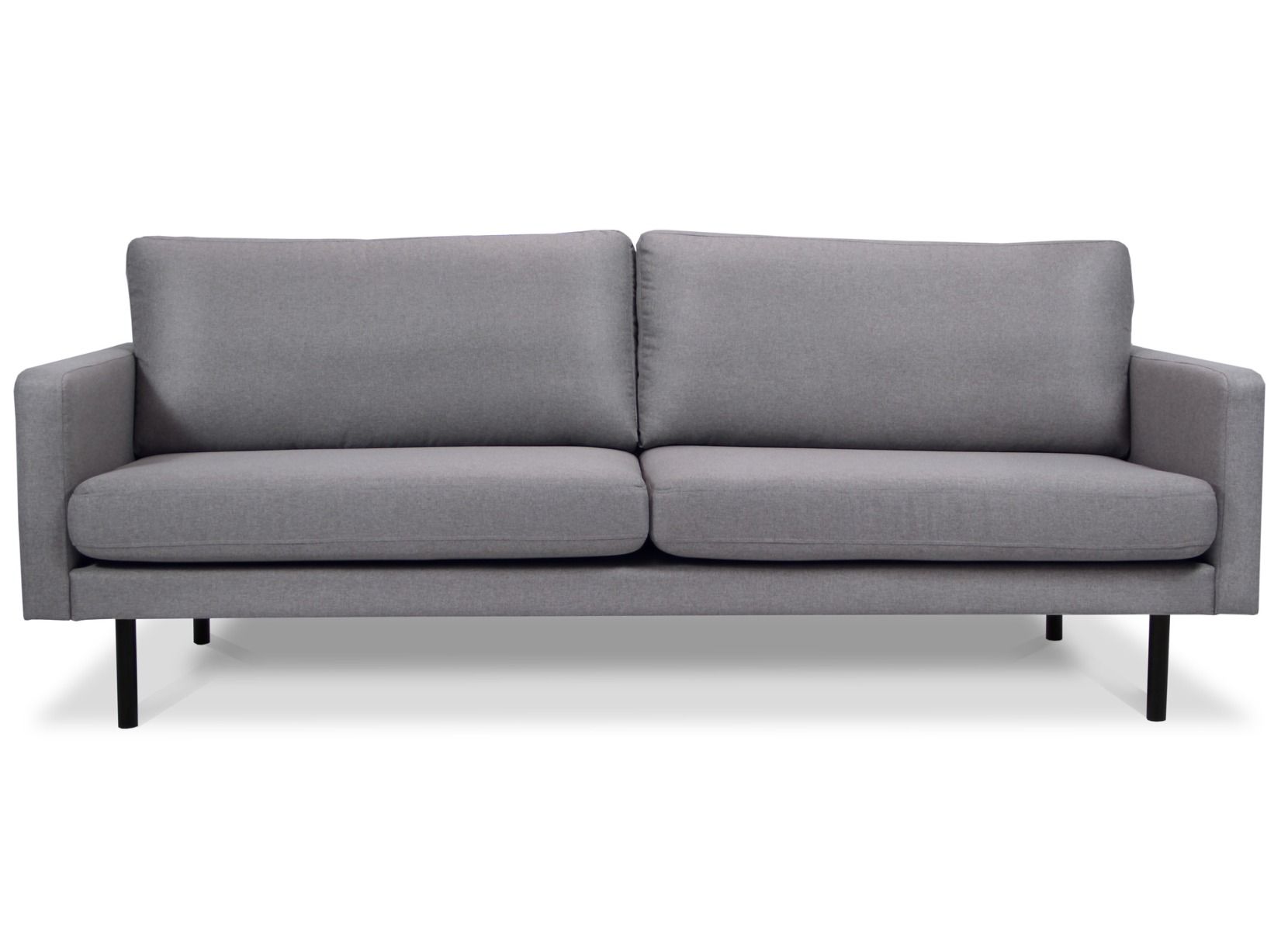 Harmaa kolmenistuttava sohva