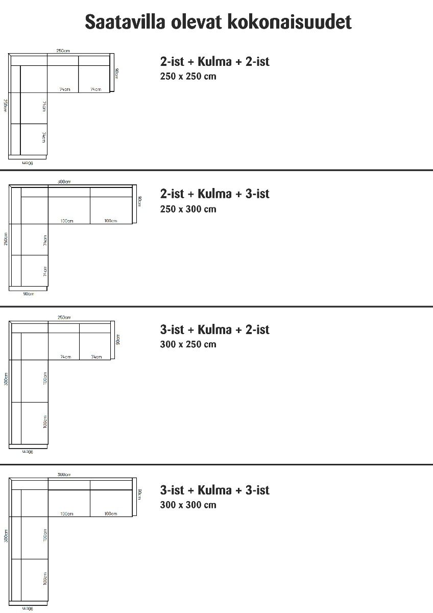 Nordic Copenhagen kulmasohva, konjakki