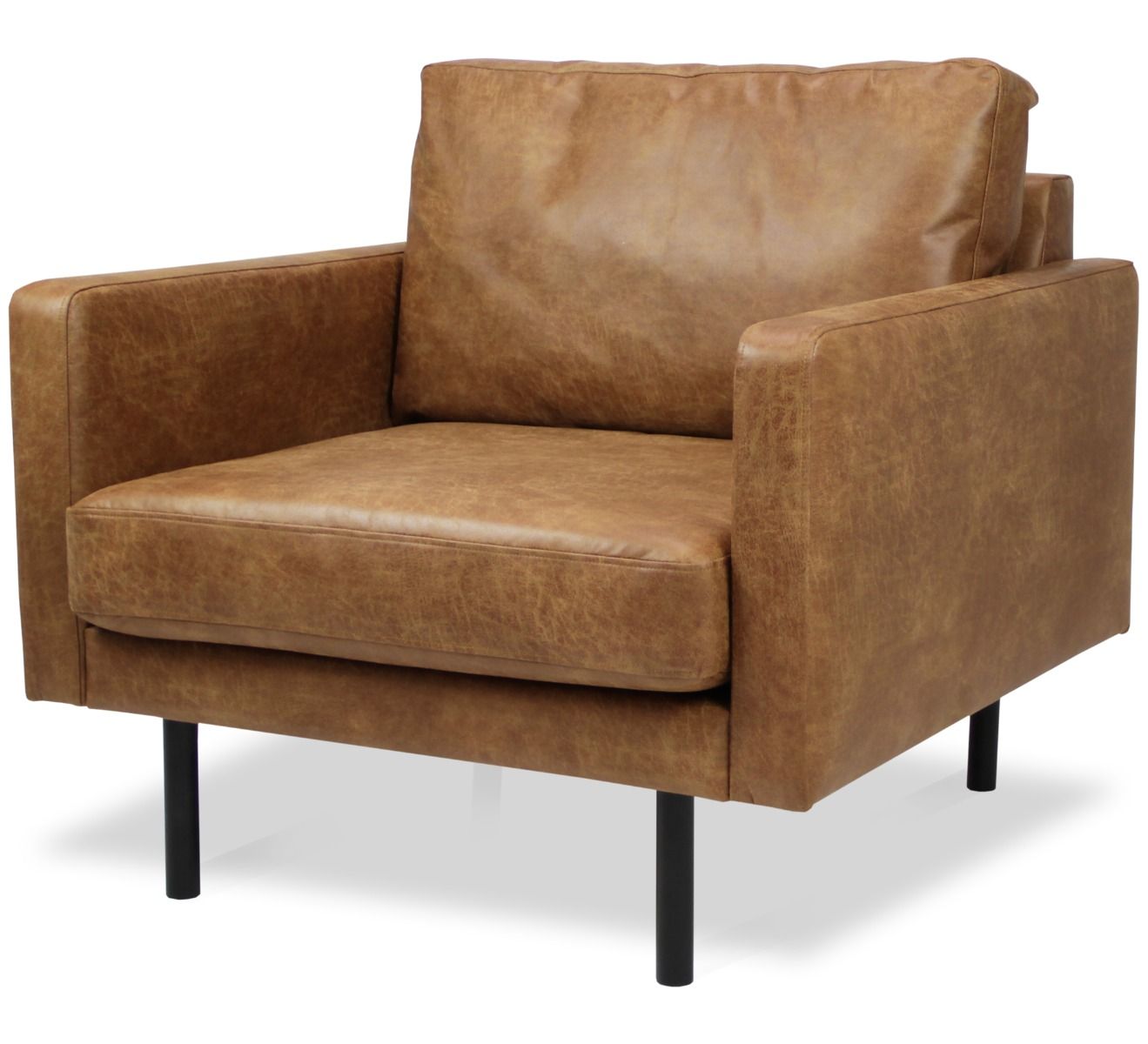 Konjakki nojatuoli nahkaa