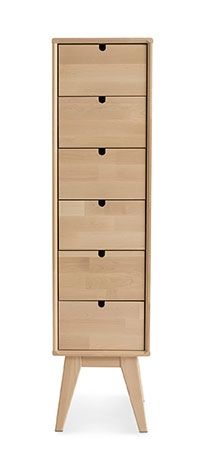 Notte korkea lipasto, koivu