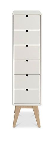 Notte korkea lipasto, valkoinen